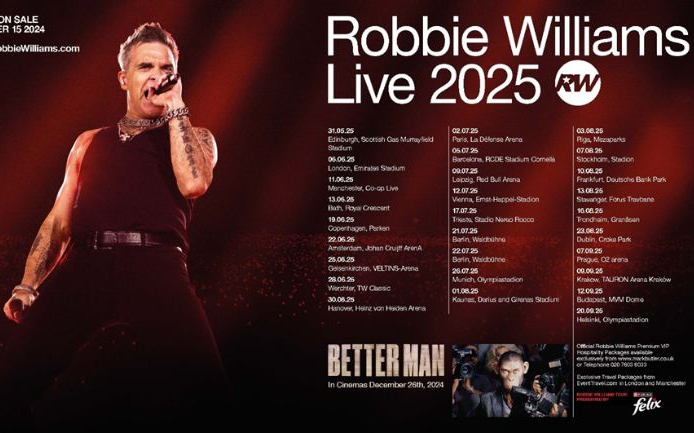 Robbie Williams jövő szeptemberben visszatér Budapestre